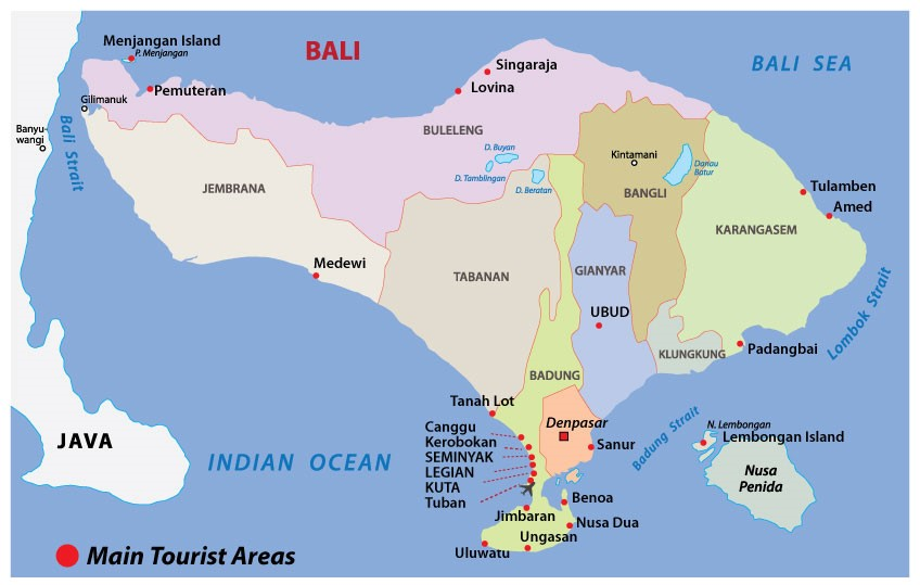 Map of Bali