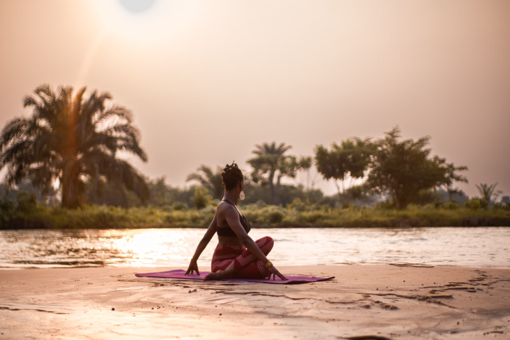 yoga by the river