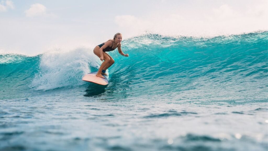 surfing in bali