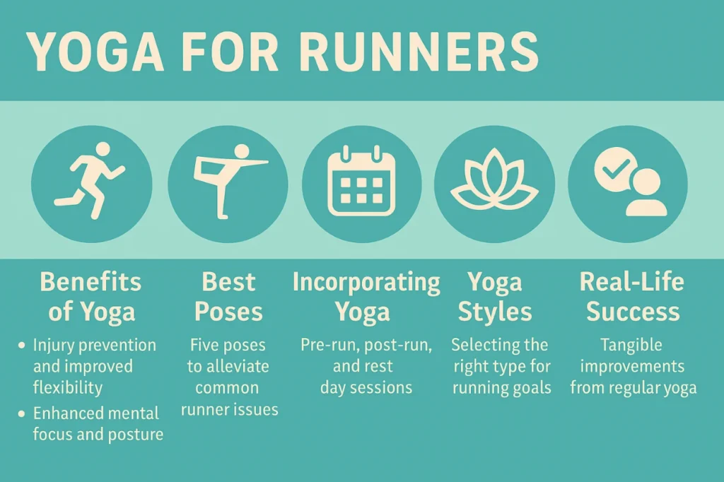 yoga for runners infographics
