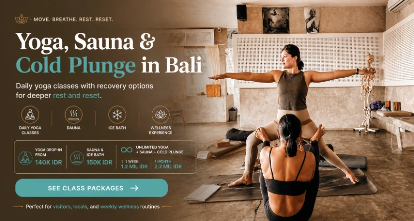 yoga sauna and cold plunge in canggu bali