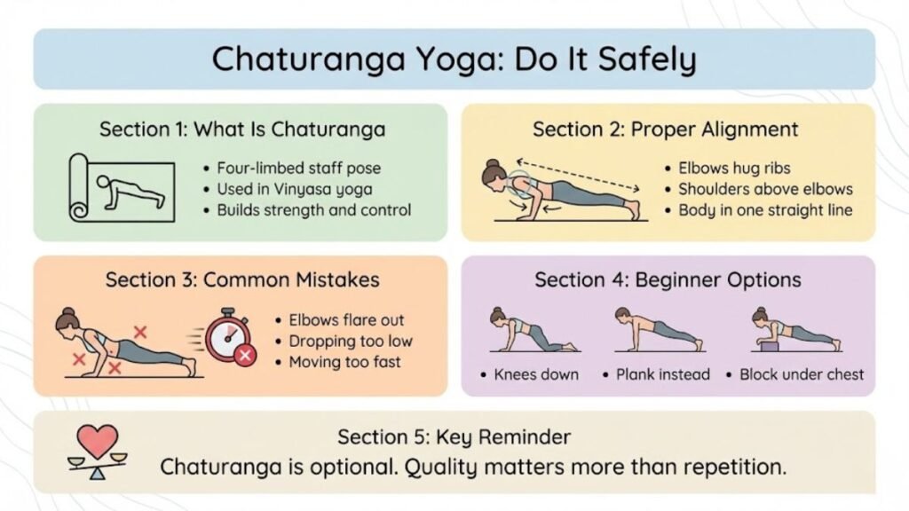 safely doing chaturanga yoga