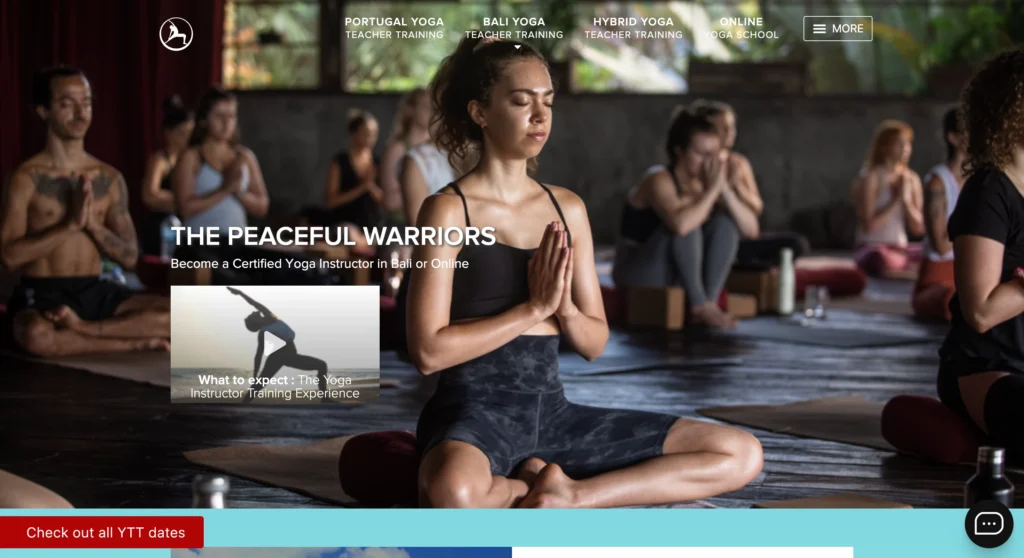 the peaceful warriors yoga teacher training in bali