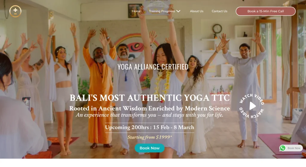 yoga new vision teacher training in bali