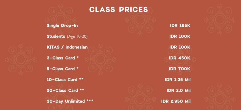 yoga barn daily yoga price