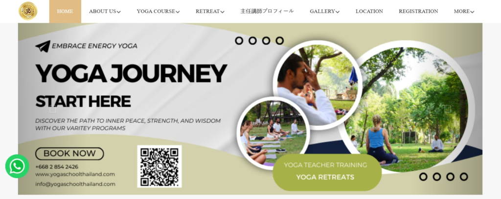 Embrace Energy Yoga School ytt thailand